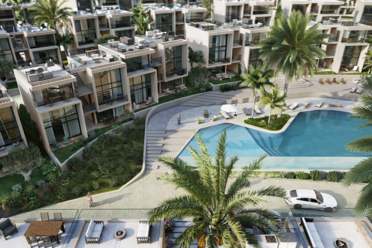 1+1 ground floor loft-apartment in Esentepe 100 m from the sea