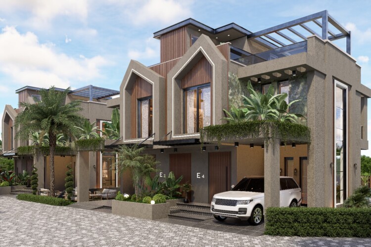 Two-story twin villa 3+1 in Iskele