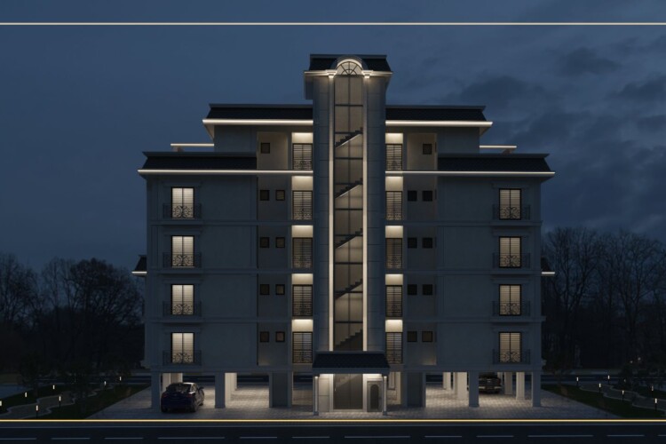 Apartments with three bedrooms in a new residential complex