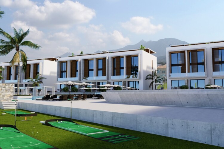 Apartment 1+1 with garden in Esentepe