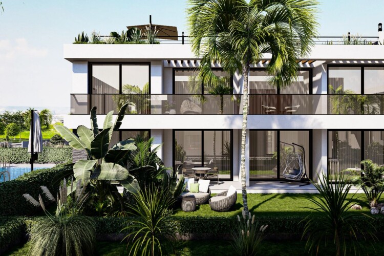 2+1 garden floor apartment in Bogaz, Iskele