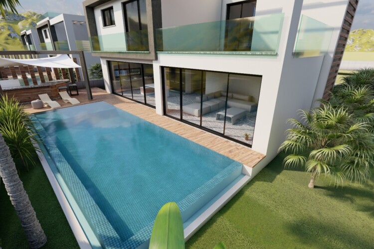 3+1 villa in Bogaz, Iskele
