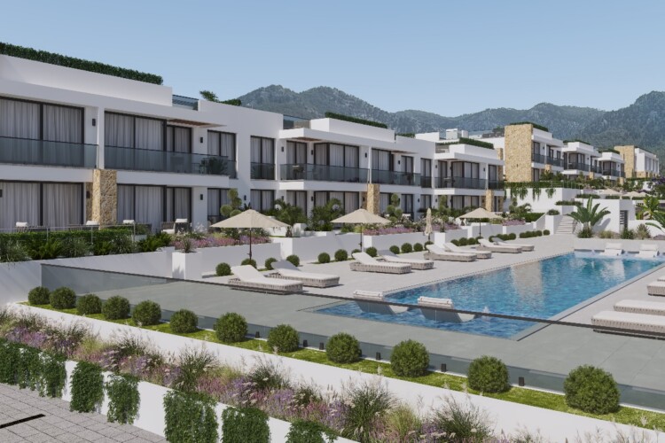 2+1 ground floor apartment in Esentepe