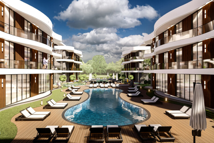 Apartment 2+1 with roof terrace in the new boutique project Iskele