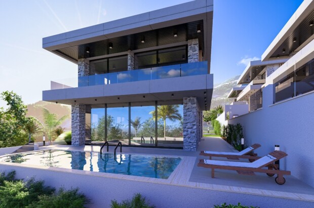 Sea view 4 bedroom villa in Lapta